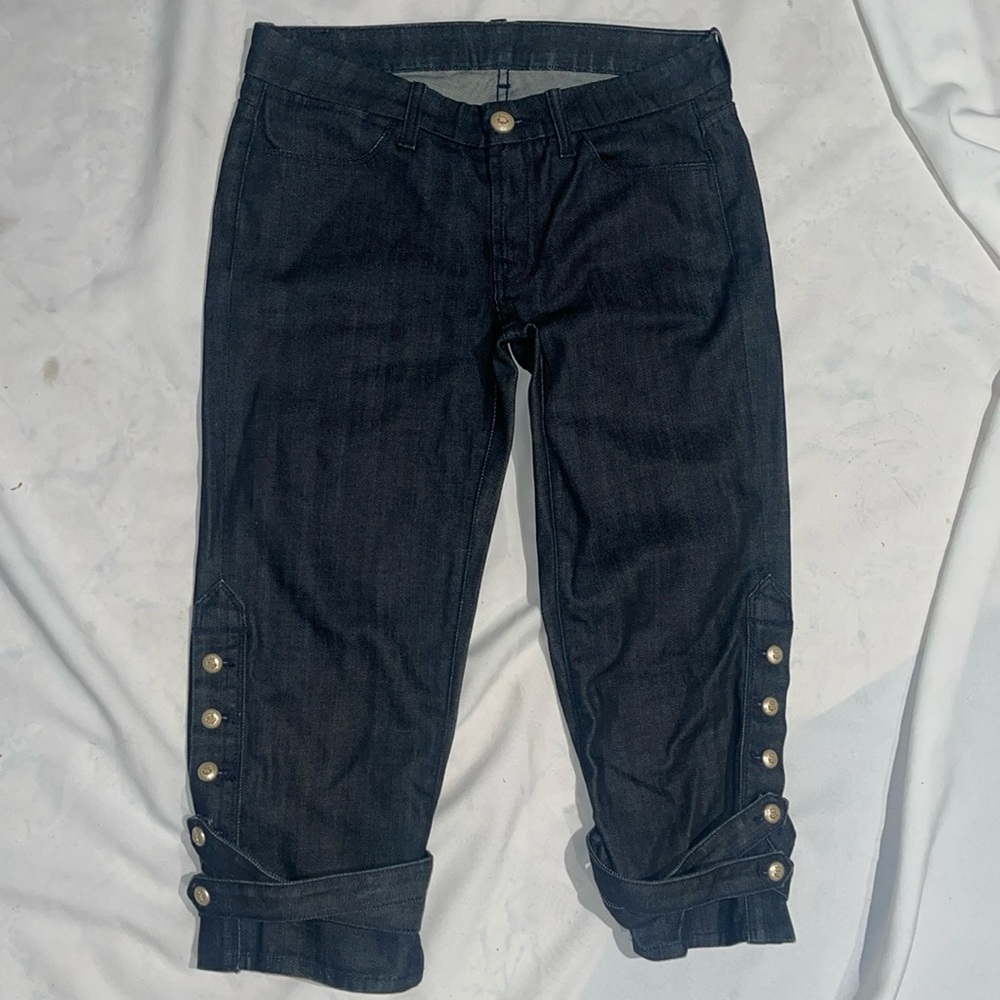 New  7 for All Mankind Dojo Cropped Leg Shorts 29